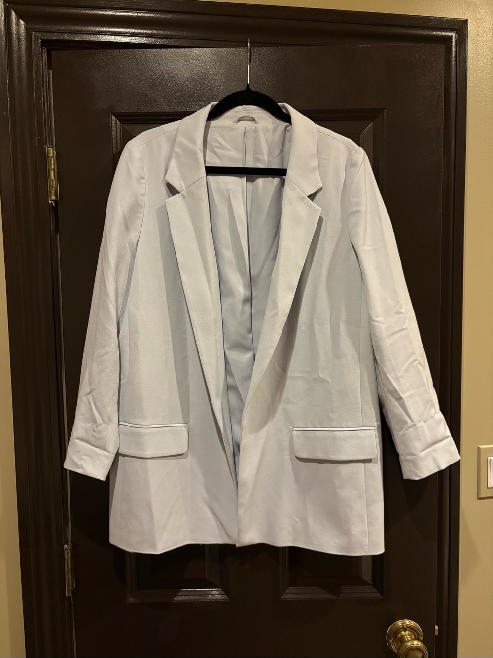 AllSaints Light Blue Gray Women's Blazer